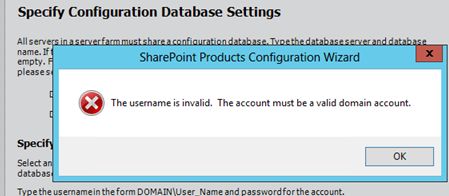 specify configuration database setting